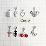 Cherry Flip Flop Lucky Heart Cross Charm Pendant Necklace