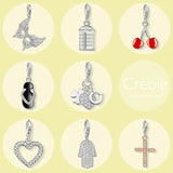 Cherry Flip Flop Lucky Heart Cross Charm Pendant Necklace