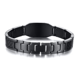 Masonic Bracelet Freemason Logo Stainless Steel Carbon Fiber Link
