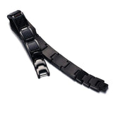 Masonic Bracelet Freemason Logo Stainless Steel Carbon Fiber Link