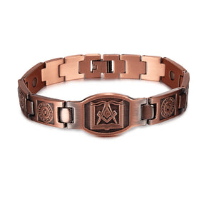 Masonic Pure Copper Magnetic Bracelet for Men