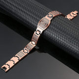 Masonic Mens Copper Bracelet with Double Raw 3000 Gauss Magnets