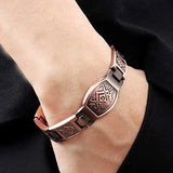 Masonic Mens Copper Bracelet with Double Raw 3000 Gauss Magnets