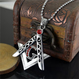 Masonic Necklace Stainless Steel Letter G Compass Pendant Retro Punk Style