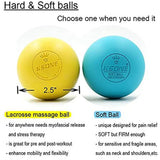 Massage Ball Set-Deep Tissue Balls-Hard & Soft Massage Ball with Mini Ball