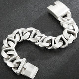 Men's Stainless Steel Titanium Bracelet 20MM Link Chain Bangle