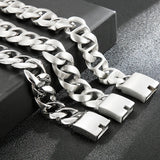 Men's Stainless Steel Titanium Bracelet 20MM Link Chain Bangle