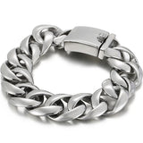 Men's Stainless Steel Titanium Bracelet 20MM Link Chain Bangle