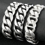 Men's Stainless Steel Titanium Bracelet 20MM Link Chain Bangle