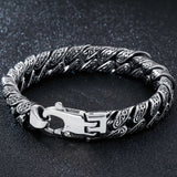 Men's Stainless Steel Link Chain Bracelet Heavy Metal Bangle Hand Jewelry