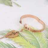 Heart Lock Bracelet and Key Pendant Necklace for Lover