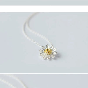 S925 Sterling Silver Necklace Tassel with Flower Pendant