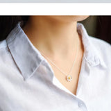 S925 Sterling Silver Necklace Tassel with Flower Pendant