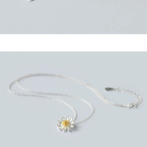 S925 Sterling Silver Necklace Tassel with Flower Pendant