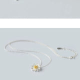 S925 Sterling Silver Necklace Tassel with Flower Pendant