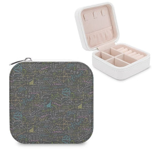 Math Lessons Jewelry Storage Box Double Layer Organizer Travel Case