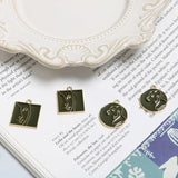 Matisse Line Face Square Oil Drop Pendant DIY Jewelry Earring Accessories