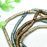 2x4mm Round Hematite Beads Green Coffee Light 5pcs/lot