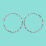 925 Silver Large Circle Earrings Women Party Gift