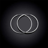 925 Silver Large Circle Earrings Women Party Gift