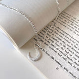 925 Silver Moon Pendant Necklace Choker Women Girl Fine Jewelry All-Matched