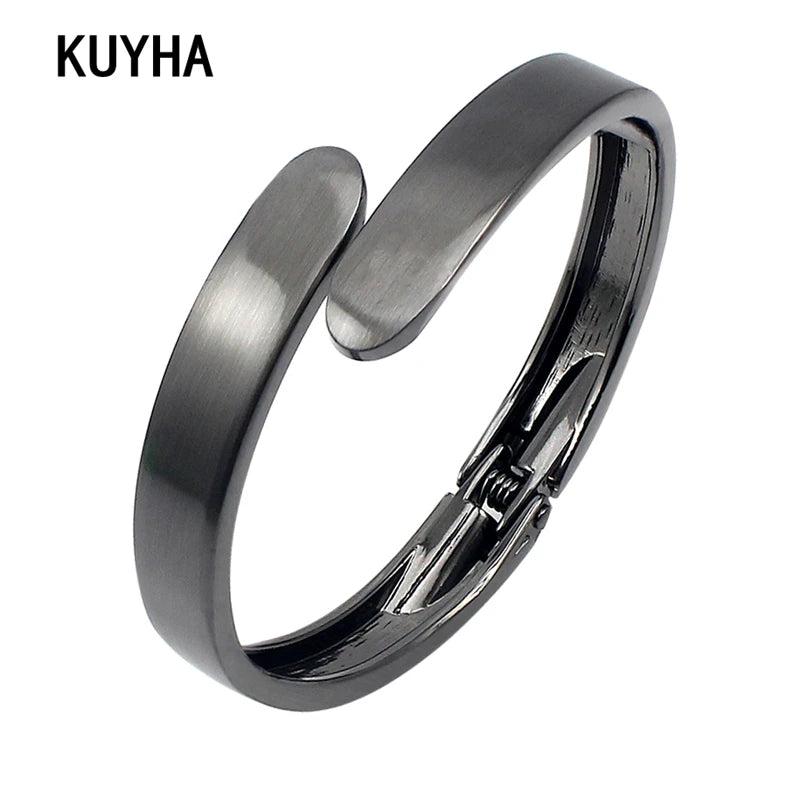 Stainless Steel Matte Cuff Bracelets Bangle Jewelry Valentine Gift