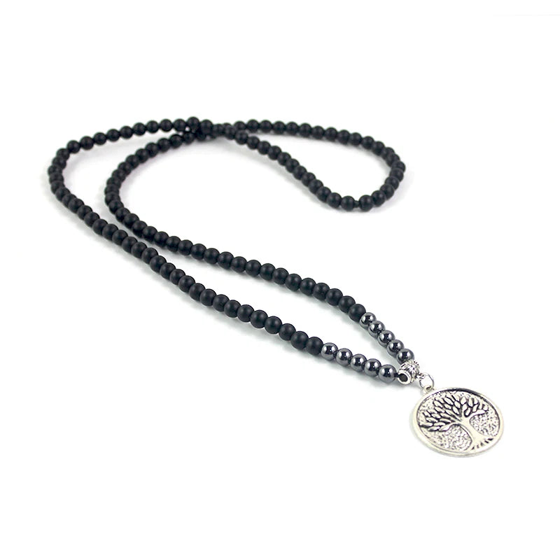 Vintage Life Tree Namaste Yoga Men Pendant Necklace Gift