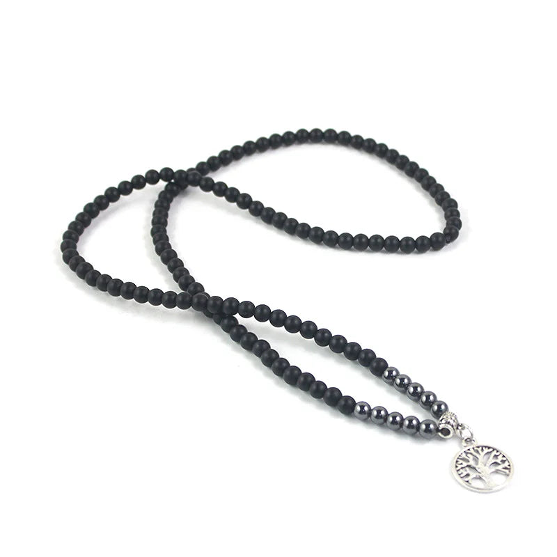 Vintage Life Tree Namaste Yoga Men Pendant Necklace Gift