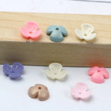 Matte Colored Beads 10mm 200pcs Acrylic Beads Flower Jewelry Making Findings