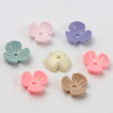 Matte Colored Beads 10mm 200pcs Acrylic Beads Flower Jewelry Making Findings