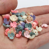 Matte Colored Beads 10mm 200pcs Acrylic Beads Flower Jewelry Making Findings