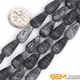 Matte Agate Rice Beads Loose Bead 15 inch
