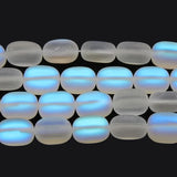 Frosted Austrian Crystal Oval Spacer Beads 15''