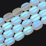 Frosted Austrian Crystal Oval Spacer Beads 15''