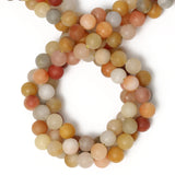Matte Jades Natural Stone Beads Round Loose Spacer Beads 15inch