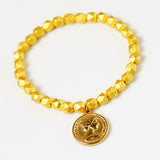 Queen Elizabeth II Coin Bracelet Stainless Steel Charm Jewelry Hematite Beads