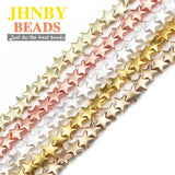 Matte Silver Plated Hematite Stone 8mm Spacer Beads