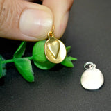 Matte Silver Metal Oval Heart Charms Pendant for DIY Jewelry Making