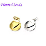 Matte Silver Metal Oval Heart Charms Pendant for DIY Jewelry Making