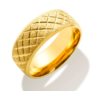 Grid Crosscut Stainless Steel Rings for Couple Romantic Anniversary