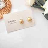 Matte Metal Ball Clip Earrings No Hole Ear Clips Gold Clip on Earring
