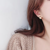 Matte Metal Ball Clip Earrings No Hole Ear Clips Gold Clip on Earring