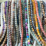 Natural Amazonite Agate Turquoise Jasper Tiger Eye Stone Beads 4-12mm