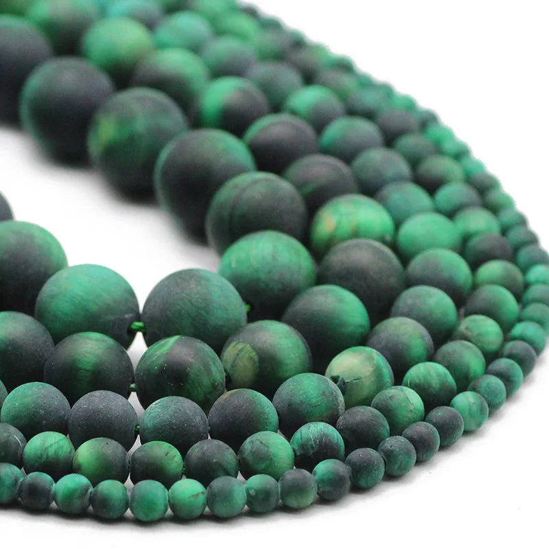 Green Tiger's Eye Stone Spacers Round Beads 4/6/8/10/12MM