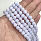 Natural ANGELITE and Chalcedony Beads for Jewelry Making
