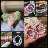 Natural ANGELITE and Chalcedony Beads for Jewelry Making