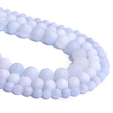 Natural ANGELITE and Chalcedony Beads for Jewelry Making