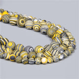 Natural Yellow Malachite Stone Beads Round 4-12mm