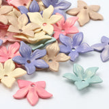 21mm Acrylic Matte Flower Beads Charm for DIY Jewelry - Scrub Colored