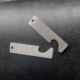 Matte Stainless Steel Puzzle Charm for Engrave, Mirror Polished 10pair